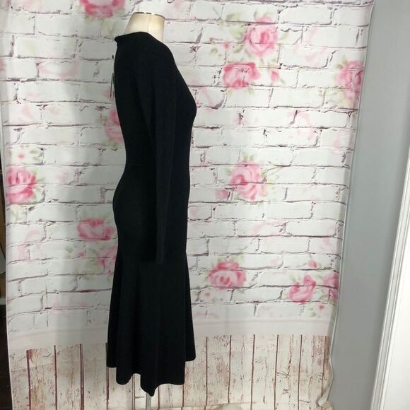 Jason Wu Grey long sleeve black wool midi dress - Picture 8 of 13